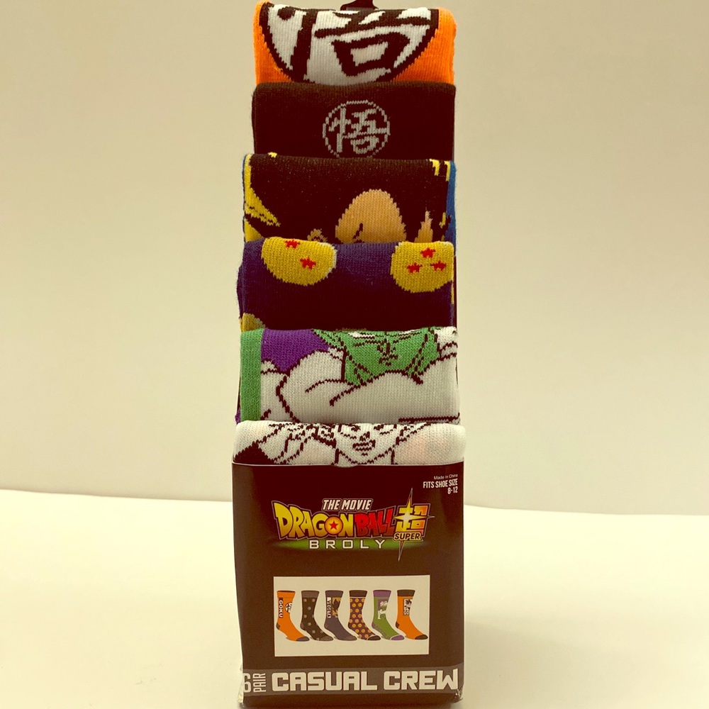 Dragon ball Super Broly The Movie 6pair crew socks